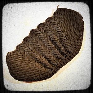 Vintage Black Clutch, circa 1940’s, hand made